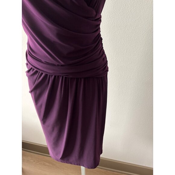 Lauren Ralph Lauren Dress 12 Ruched Draped Sheath V-Neck Cocktail Quiet Luxury - Picture 14 of 16